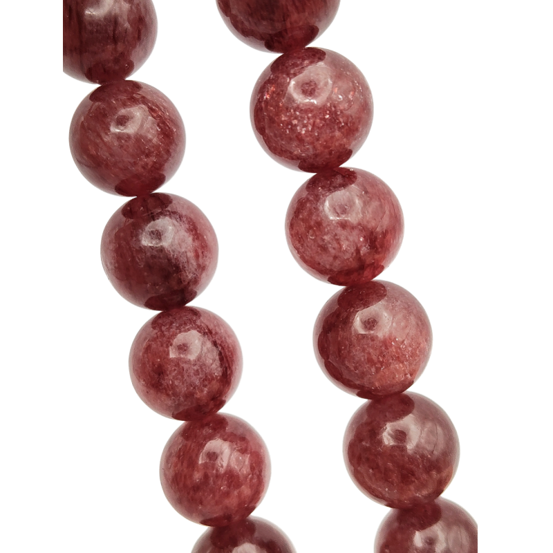 Cherry Red Strawberry Quartz Bracelet